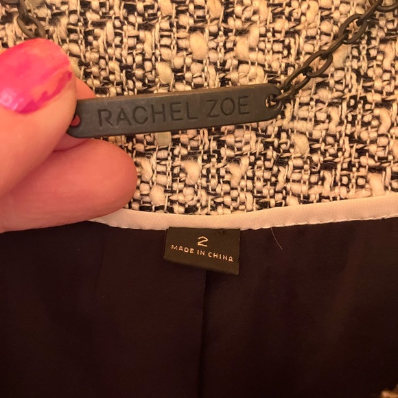 Tweed blazer, black and white, sz 2 - Picture 3 of 4